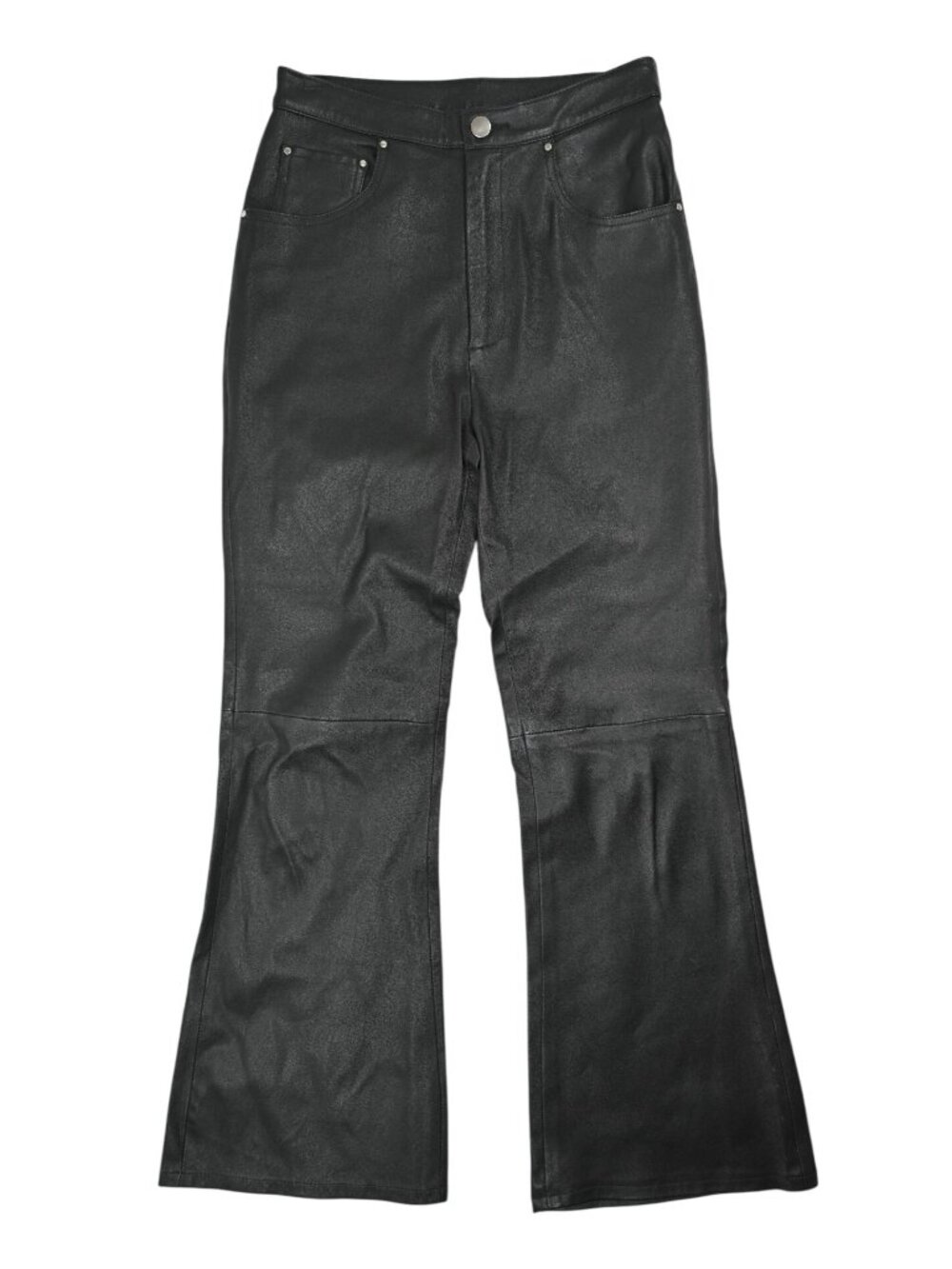 Lovers + Friends Kick Flare Leather Pants in Black